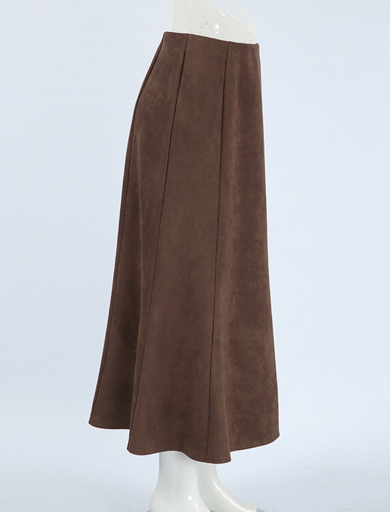 High-Waisted Midi Skirt