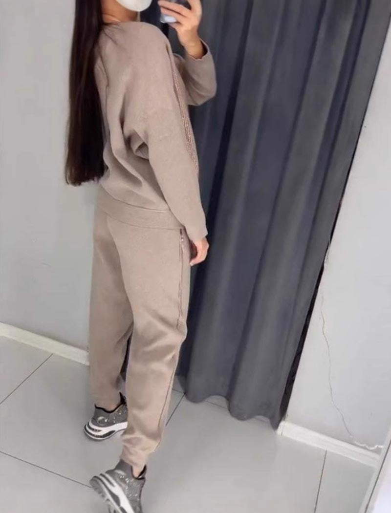 Sparkle Accent Casual Two-Piece Set