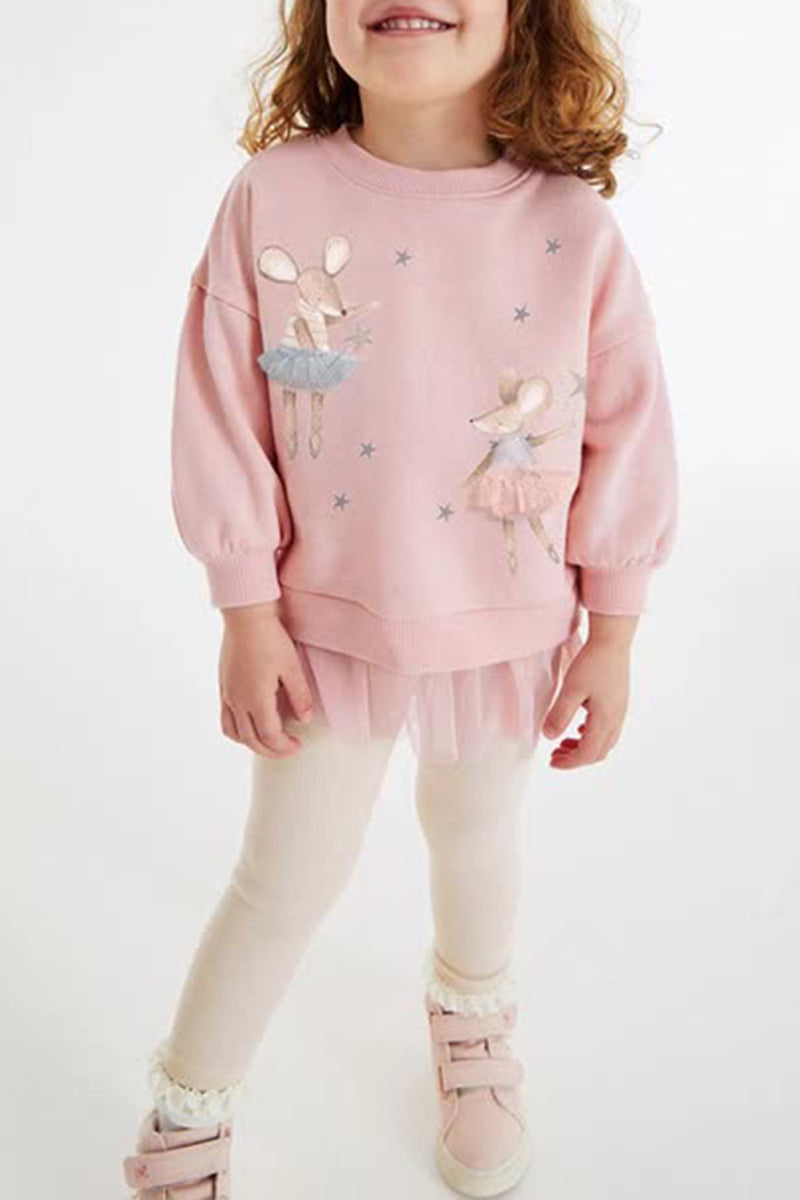 Mouse Print Top and Leggings Set (Kids)