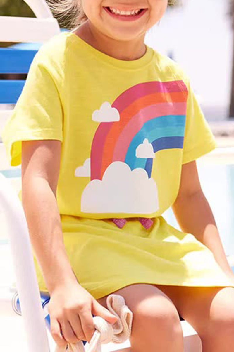 Rainbow Graphic T-Shirt Dress (Kids)