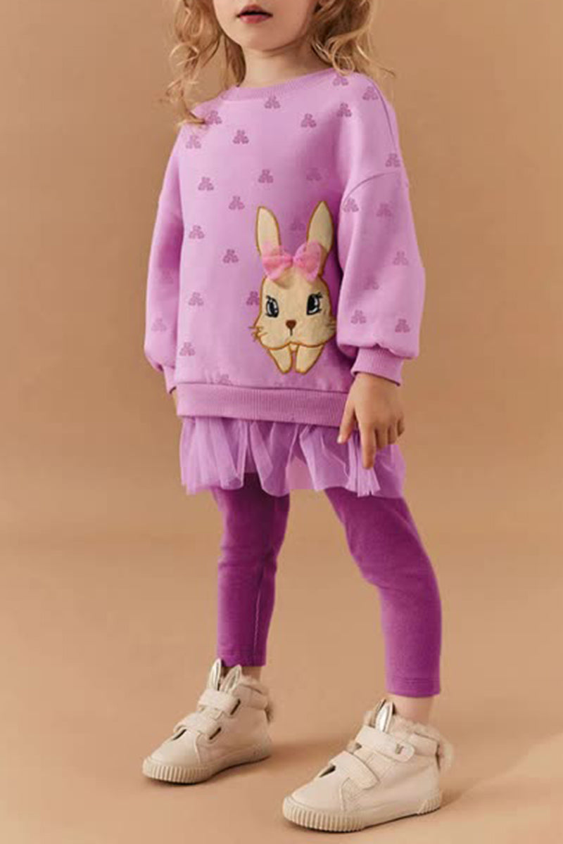 Bunny Graphic Top and Leggings Set (Kids)