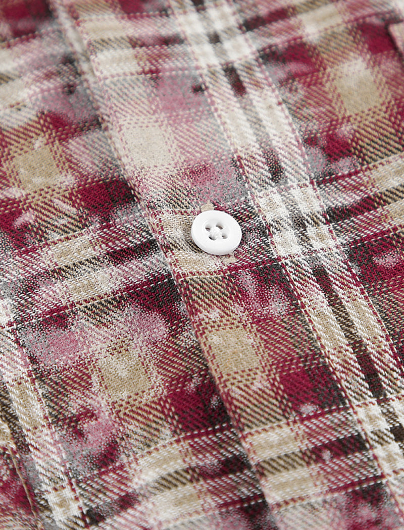 Plaid Collar Loose Long Sleeve Casual Shirt