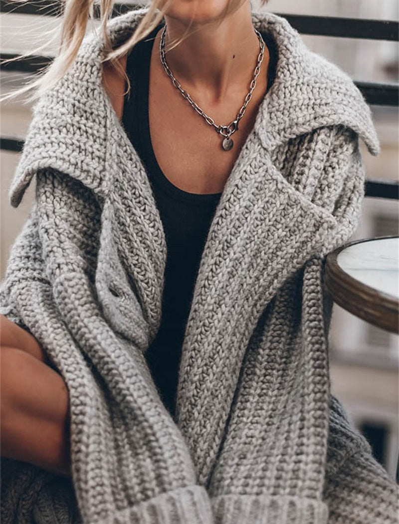 Chunky Knit Open-Front Cardigan