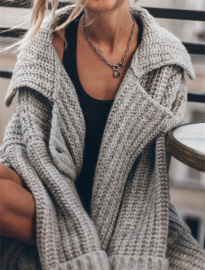 Chunky Knit Open-Front Cardigan