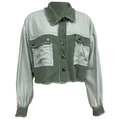 Buttoned Crop Jacket