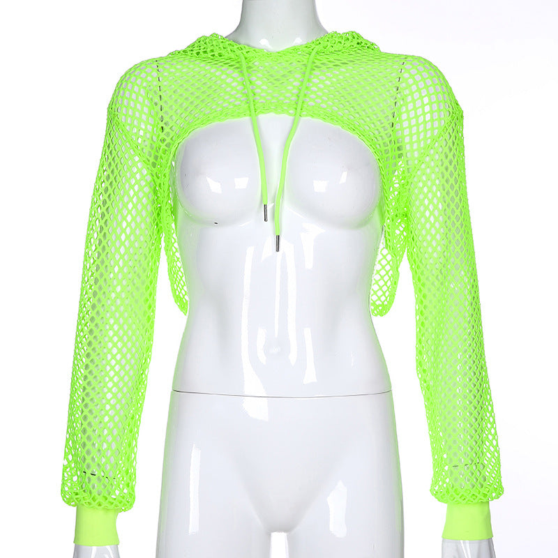 Mesh Tie-Up Sunscreen Cover-Up