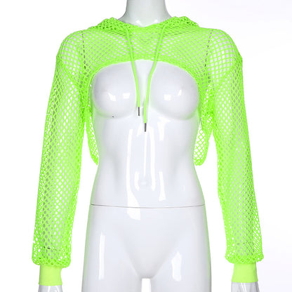 Mesh Tie-Up Sunscreen Cover-Up