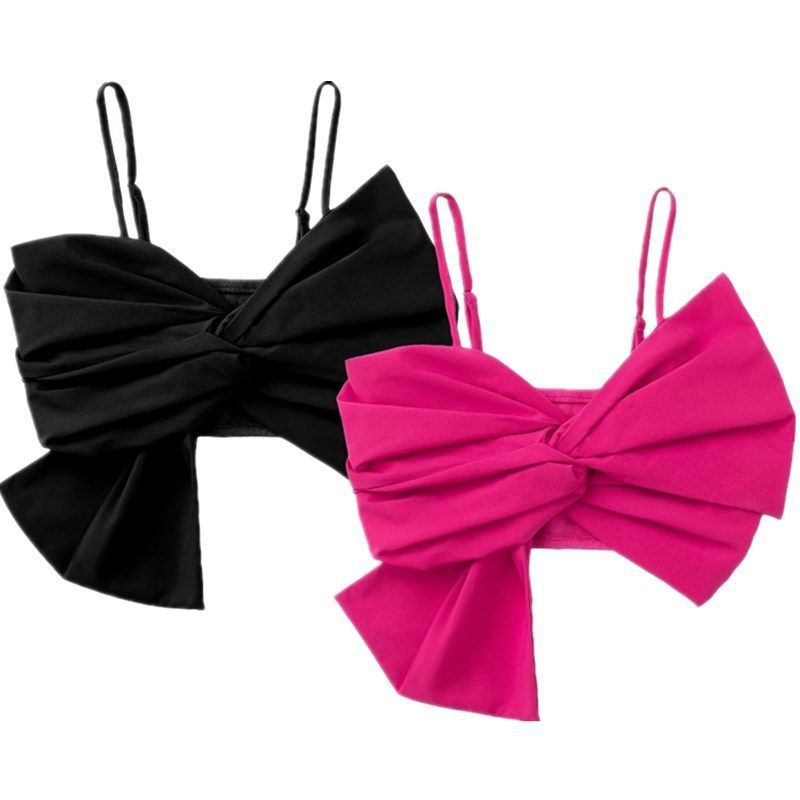 Bow Knot-Front Crop Top