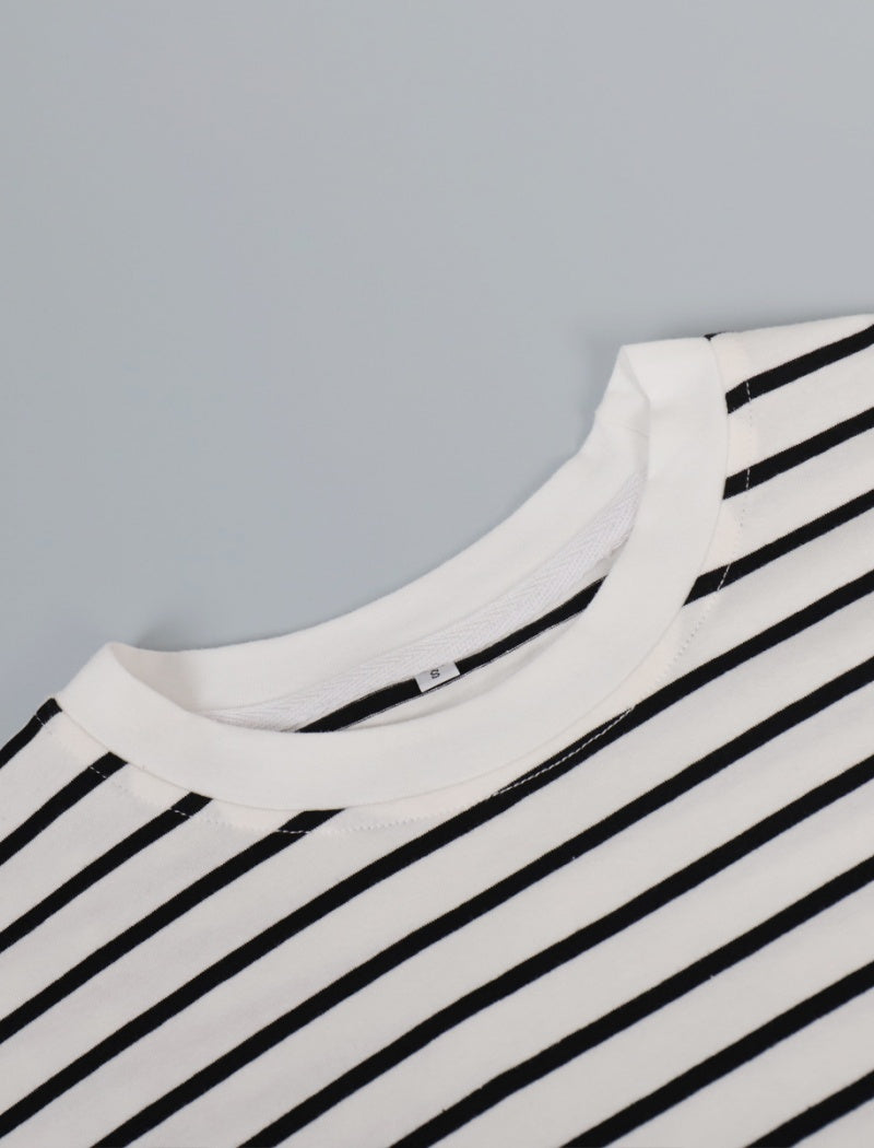 Striped Crew Neck Short-Sleeve Tee