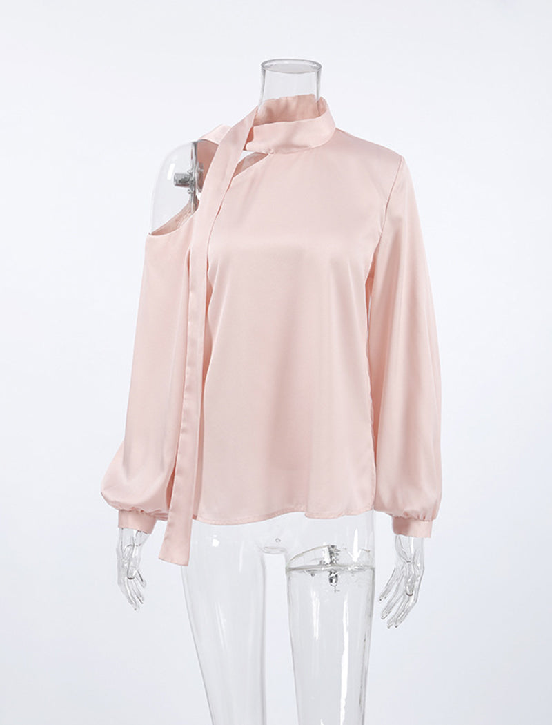 Off-Shoulder Long Sleeve Shirt