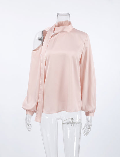 Off-Shoulder Long Sleeve Shirt