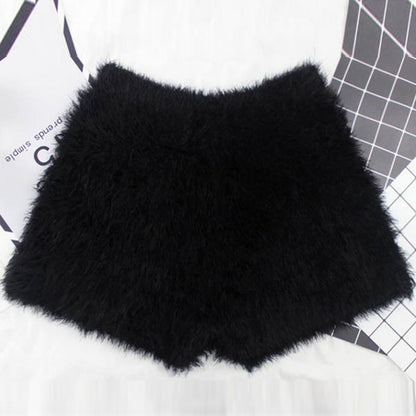 High-Waisted Knit Fleece Shorts