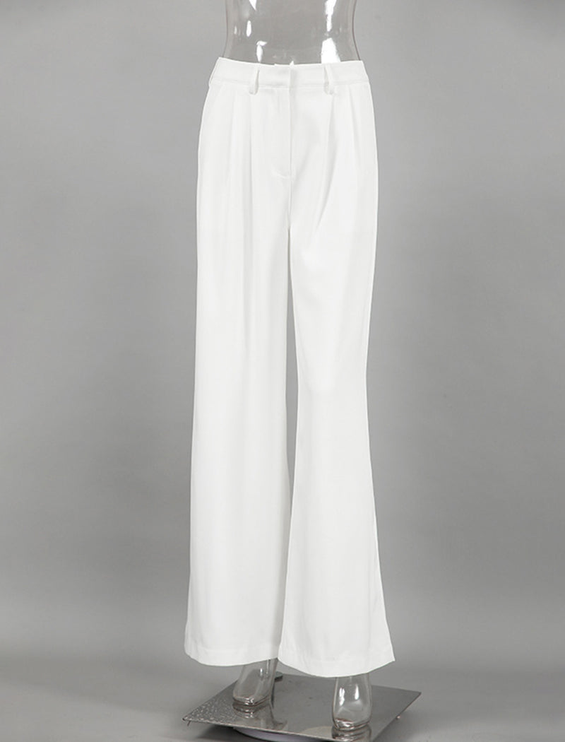 Wide-Leg High-Rise Trousers