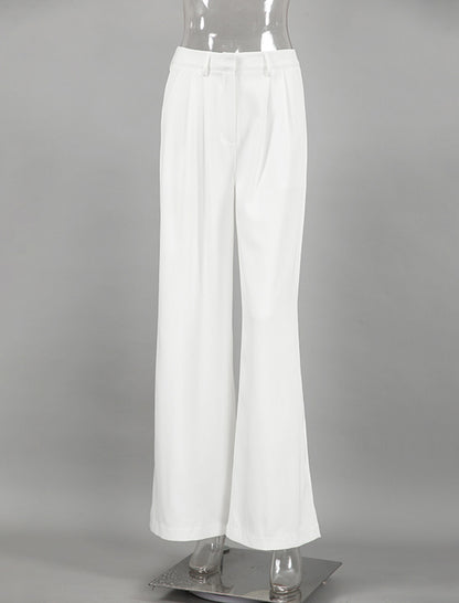 Wide-Leg High-Rise Trousers