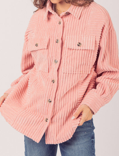 Button-Up Corduroy Overshirt