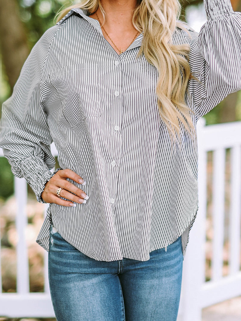 Oversized Button-Front Shirt