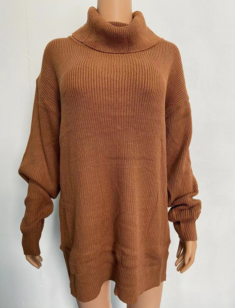 Oversized Turtleneck Knit Sweater