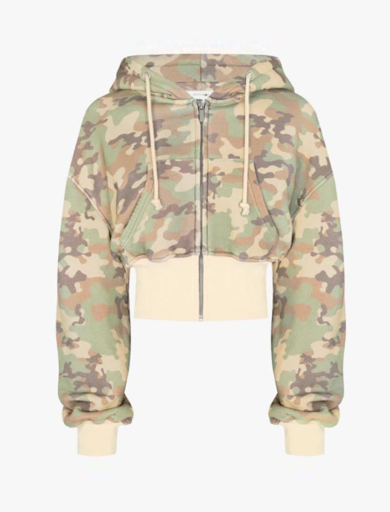 Camo Print Hoodie and Jogger Set