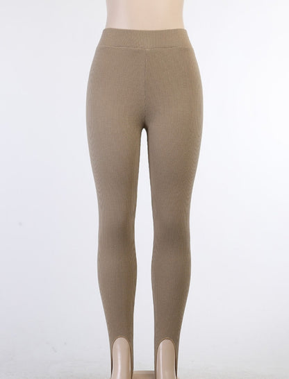 Ribbed High-Waisted Leggings