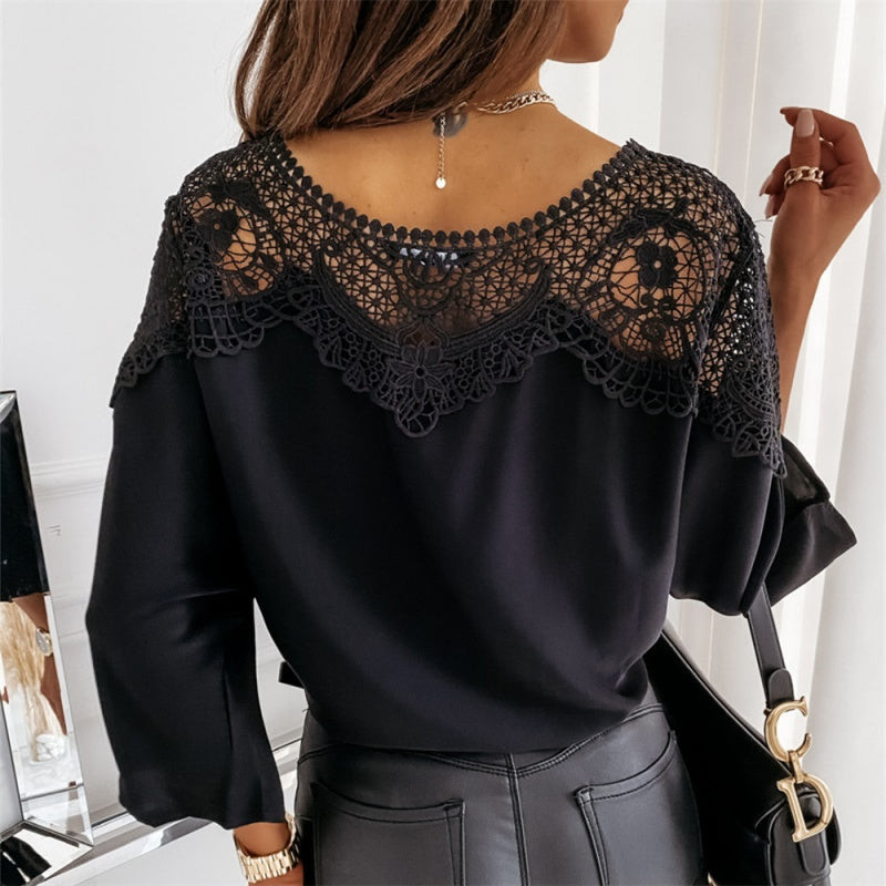 Elegant Crochet Lace Blouse