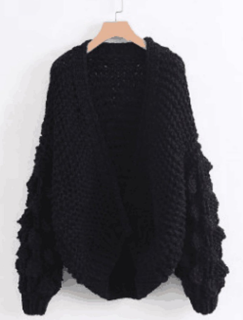 Chunky Knit Open-Front Cardigan