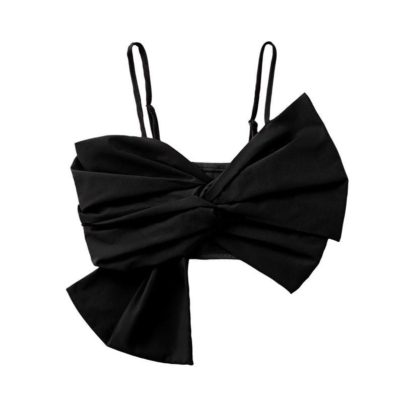 Bow Knot-Front Crop Top