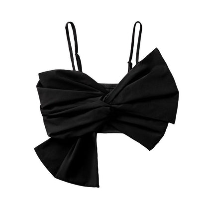 Bow Knot-Front Crop Top