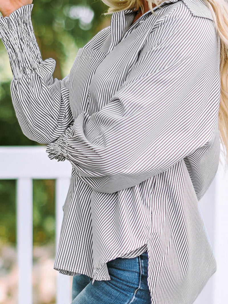 Oversized Button-Front Shirt