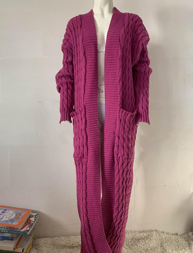 Cable Knit Long Cardigan