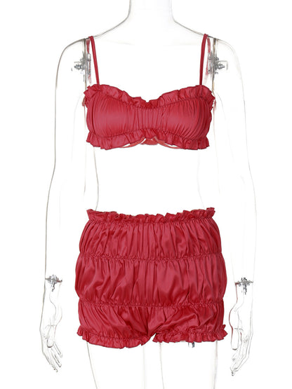 Ruffle Cami Top and Shorts Set