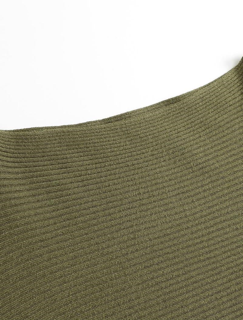 Relaxed Fit Ribbed Knit Sweater