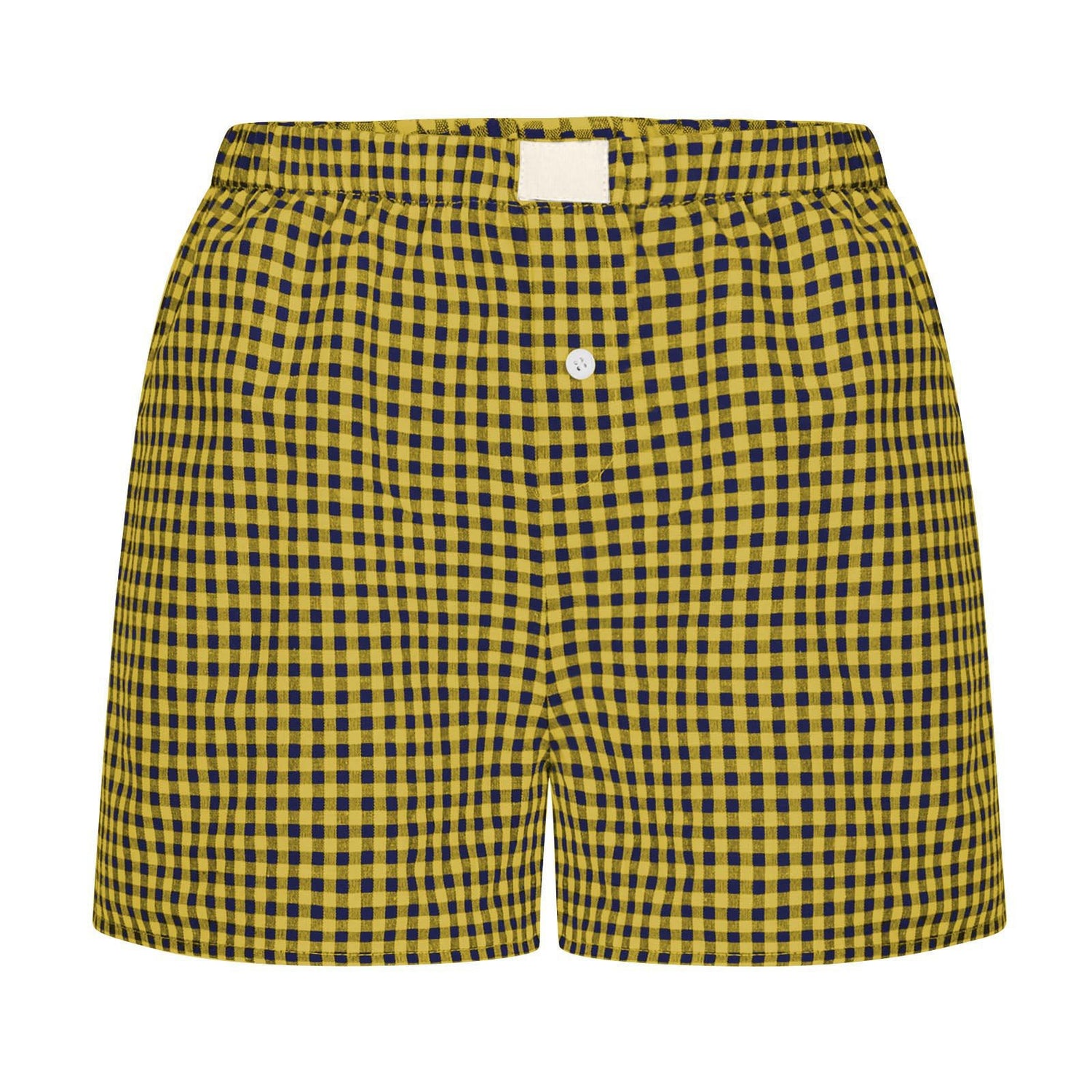 High-Waist Loose Vintage Plaid Shorts