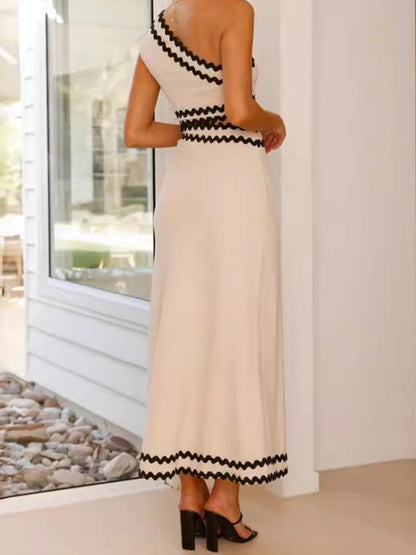 Asymmetrical Cutout Maxi Dress