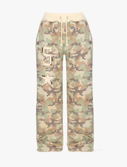 Camo Print Hoodie and Jogger Set