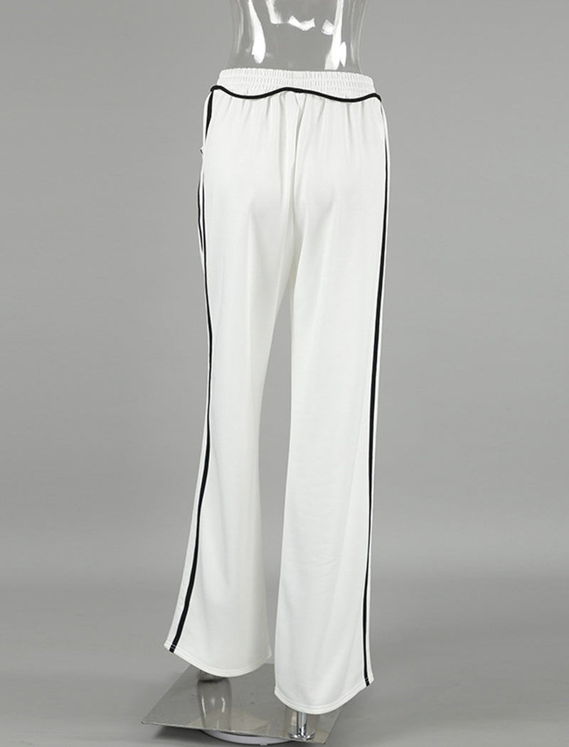 Striped Color-Block Pants