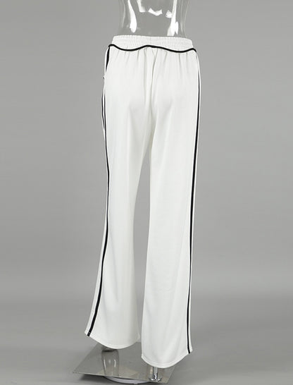 Striped Color-Block Pants