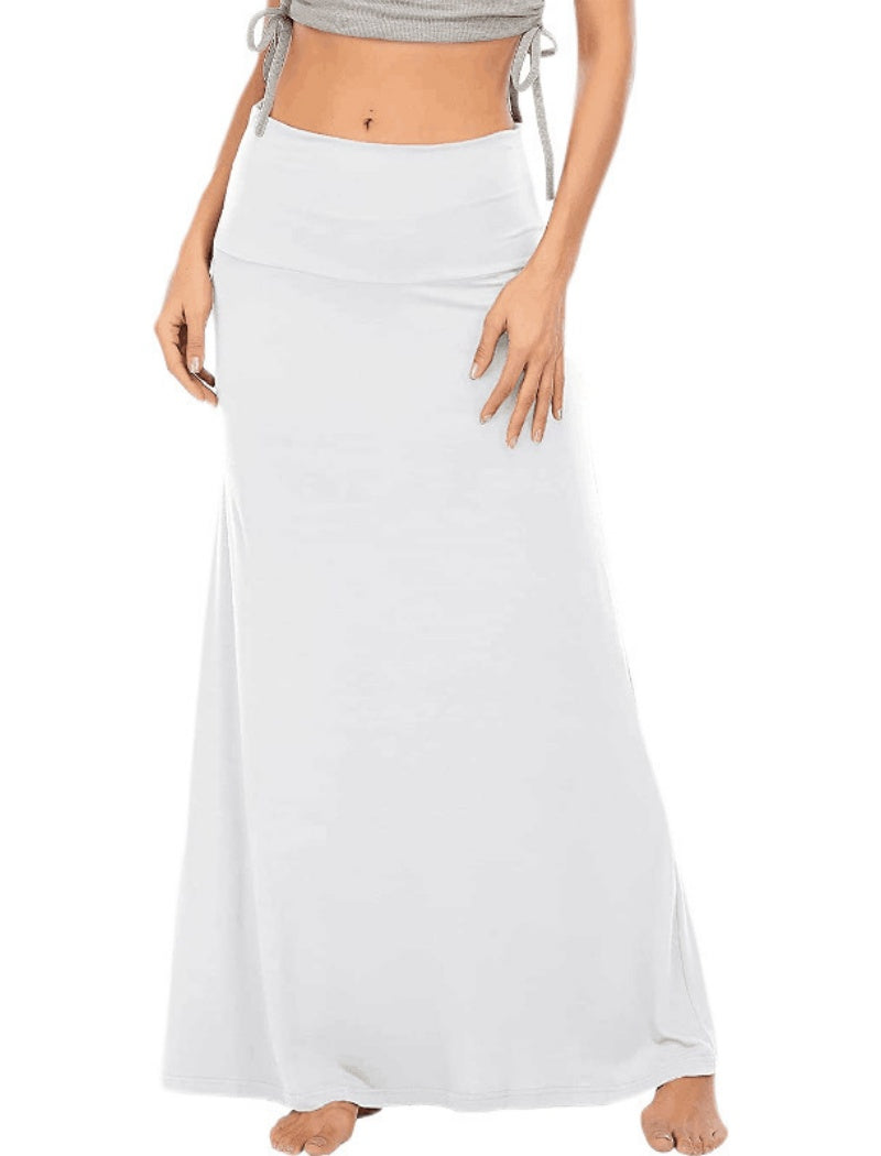 Stretchy Full-Length Maxi Skirt