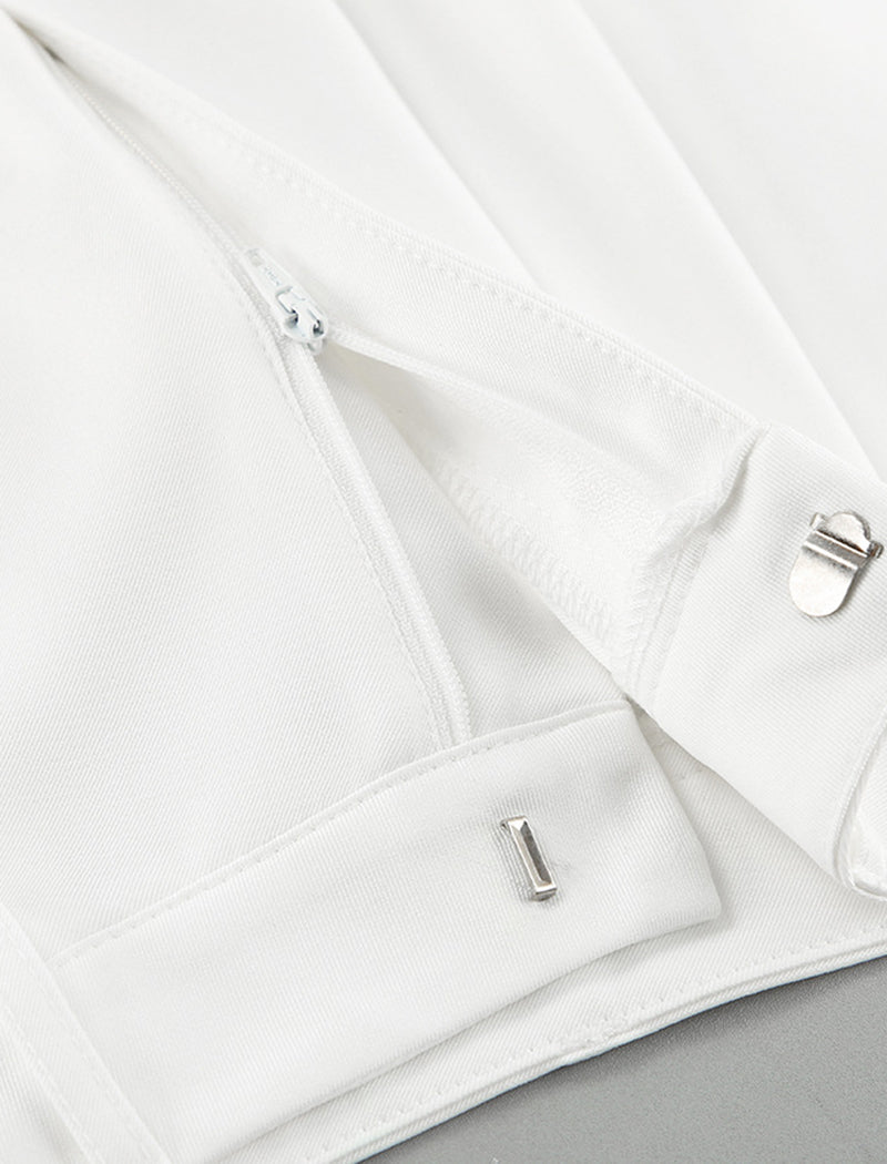 Wide-Leg High-Rise Trousers