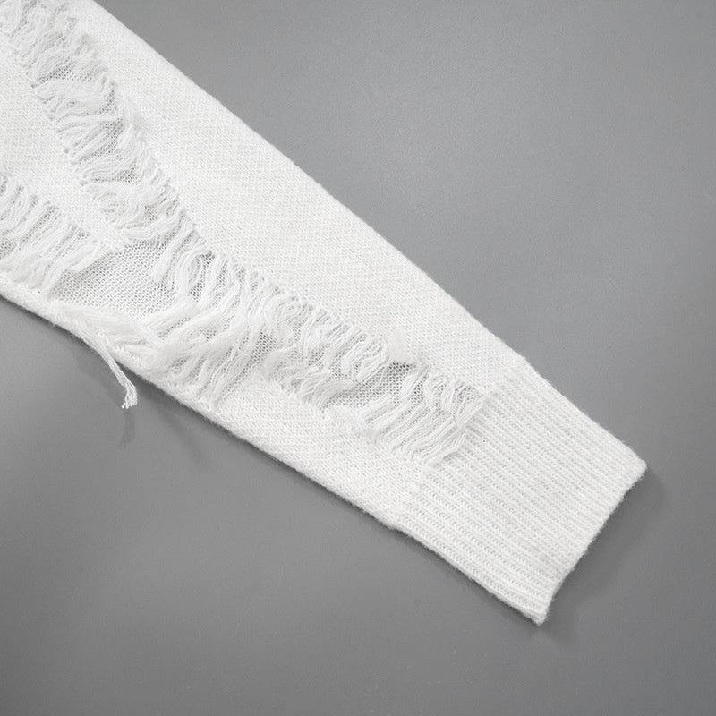 Distressed Crewneck Sweater