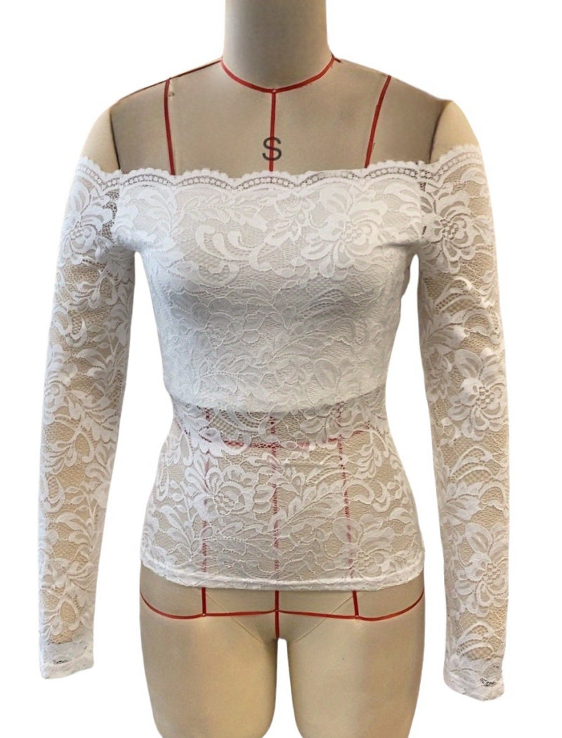 Off-Shoulder Lace Top