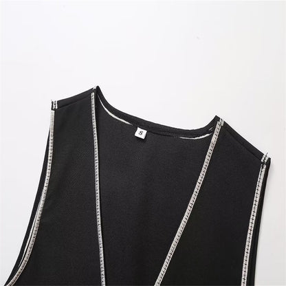 Button-Front V-Neck Vest