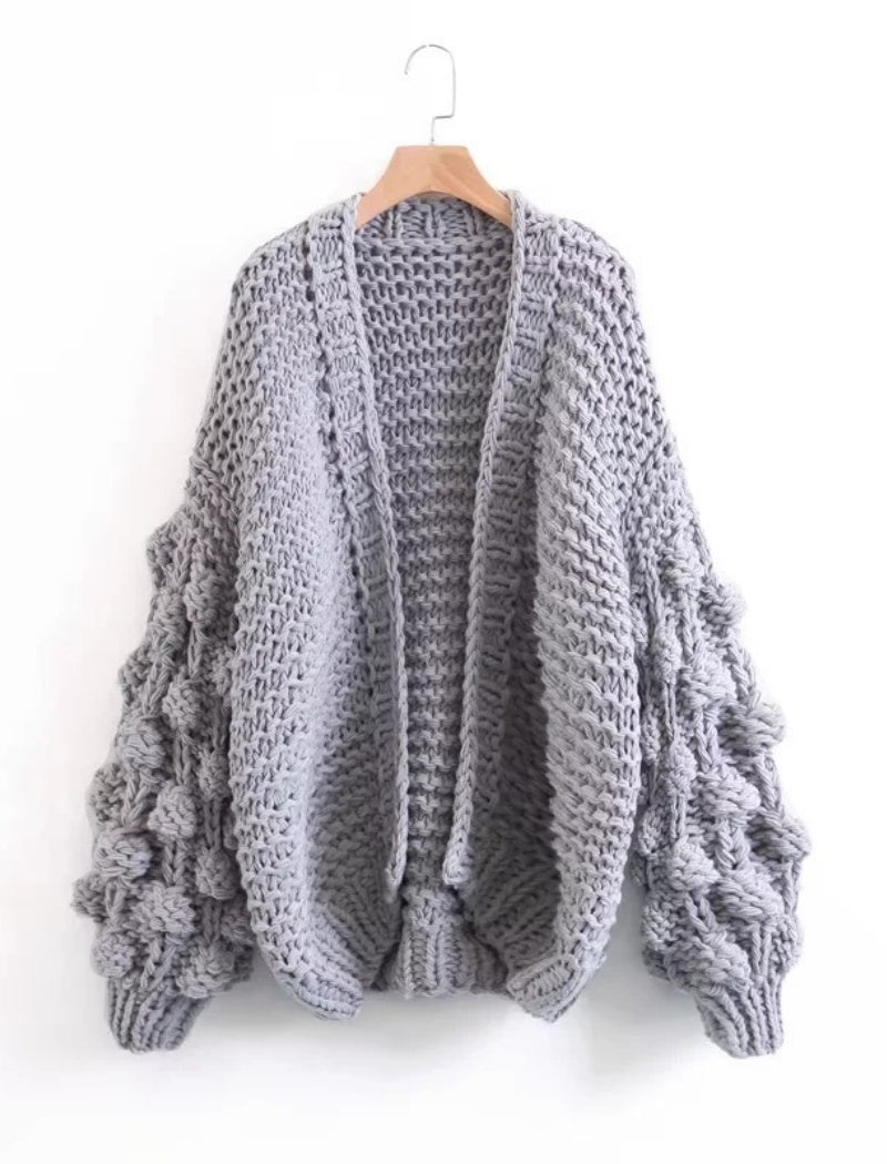 Chunky Knit Open-Front Cardigan