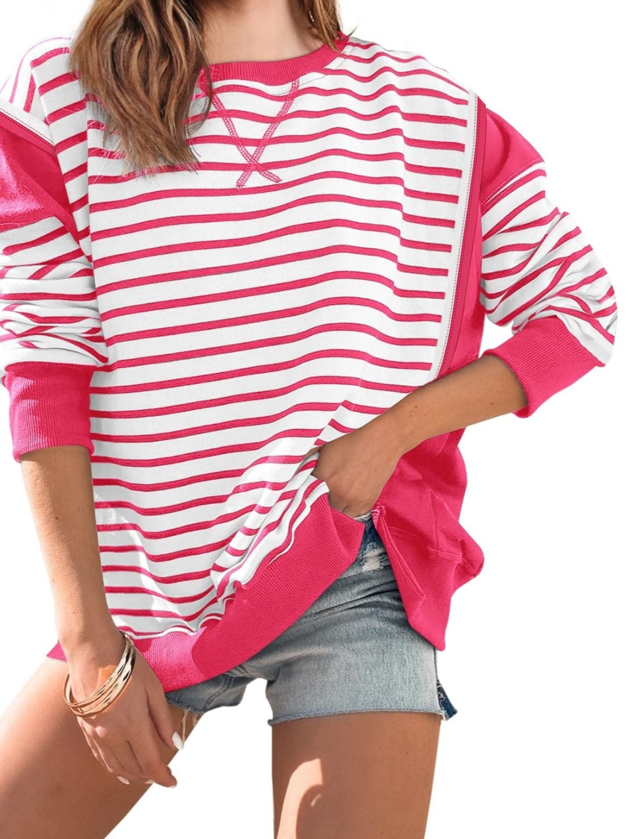 Striped Long-Sleeve Top