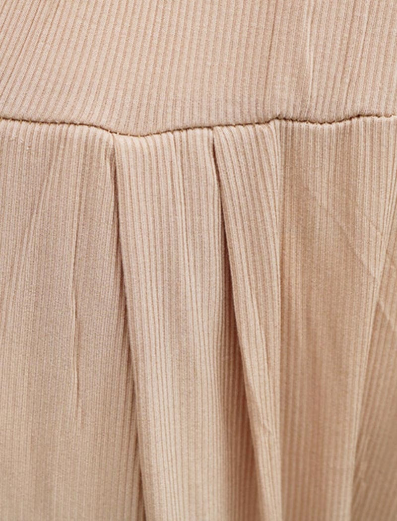 Ribbed Wide-Leg Lounge Set