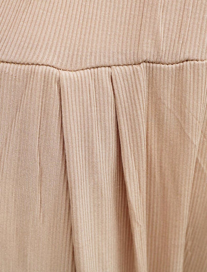 Ribbed Wide-Leg Lounge Set