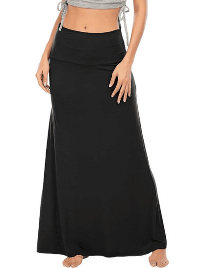 Stretchy Full-Length Maxi Skirt