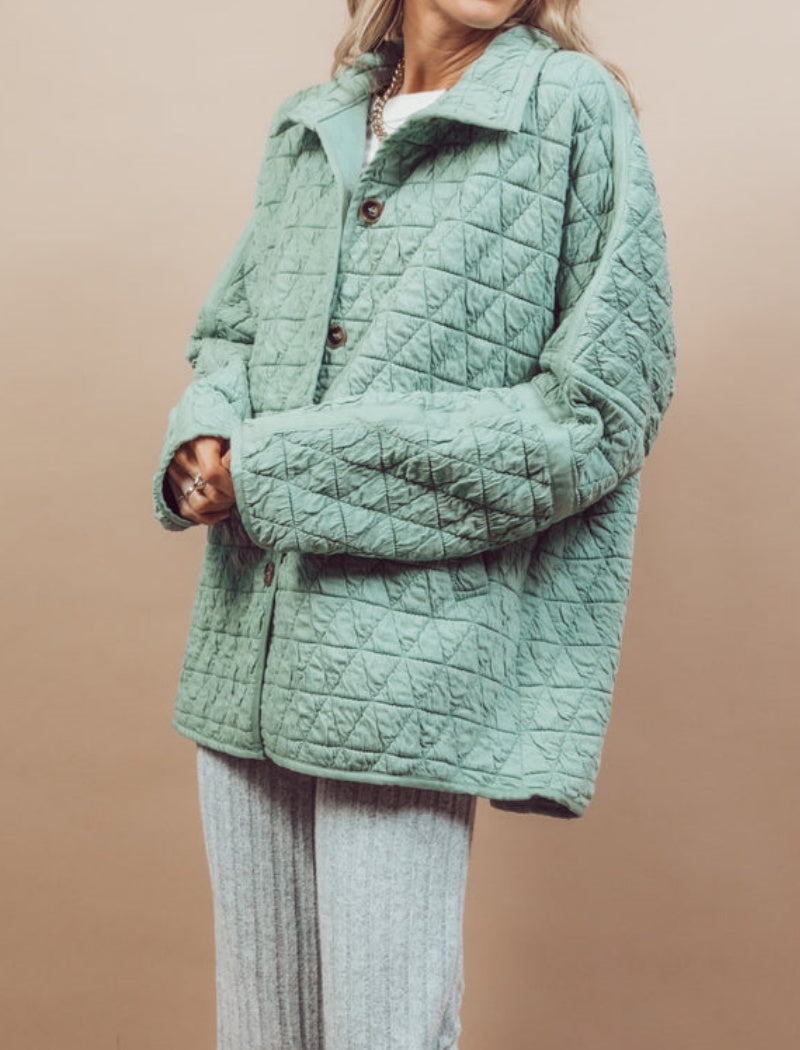 Oversized Lapel Botton-Up Coat