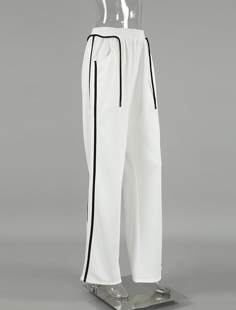 Striped Color-Block Pants