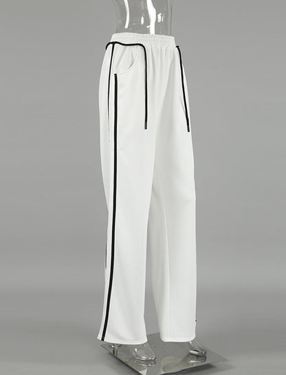 Striped Color-Block Pants