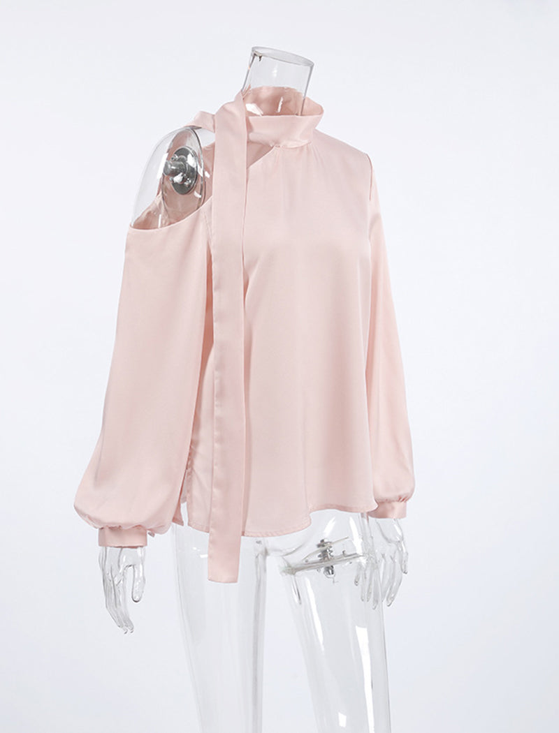 Off-Shoulder Long Sleeve Shirt